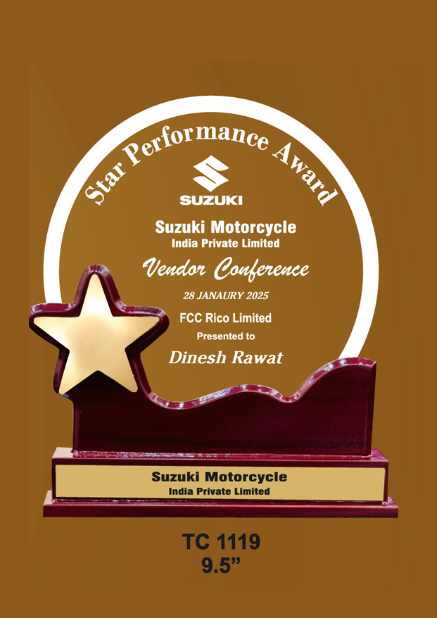 Acrylic Trophies maker for Dance Competitions in Delhi   