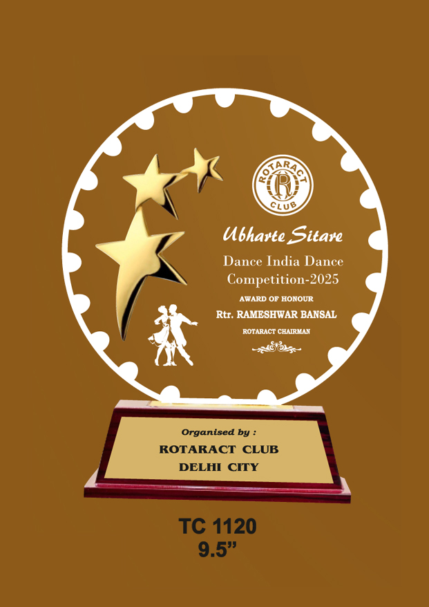 Acrylic Trophies maker for Dance Competitions in Delhi   