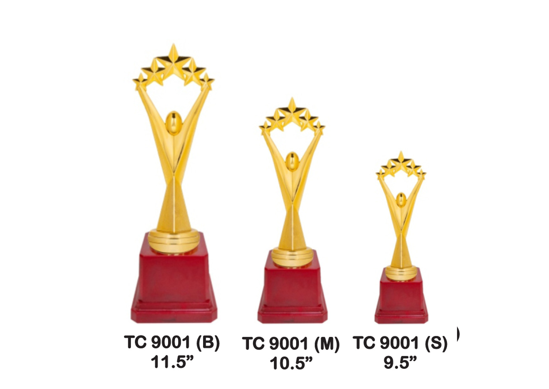 Flag Trophies with Red Base in Delhi India