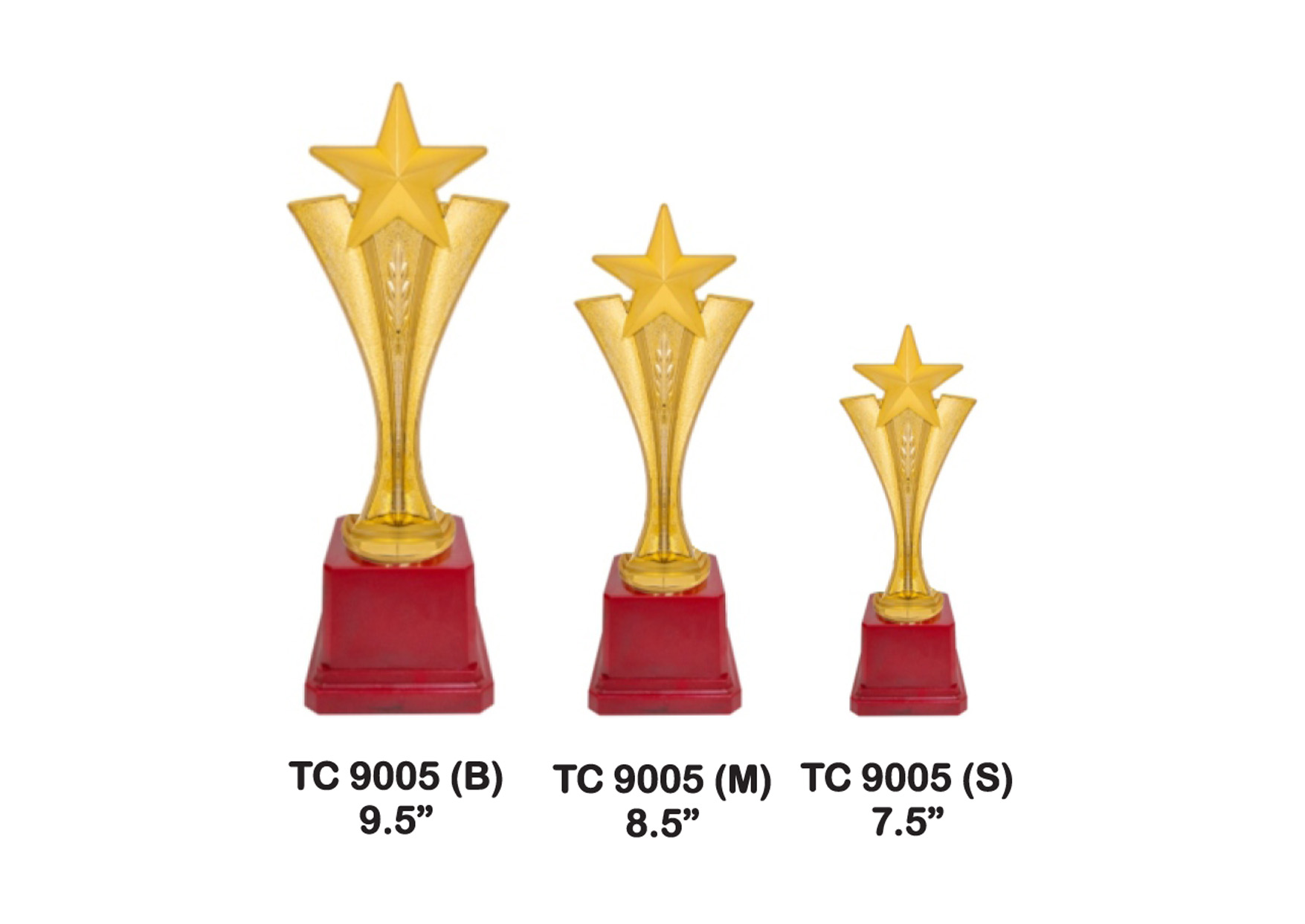 Flag Trophies with Red Base in Goa Marathons